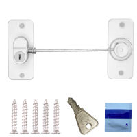Refrigerator Cable Protective Reliable Window Restrictor Self Adhesive Pet For Childproof With Key Safety Versatile Practical No Drilling Door Lock