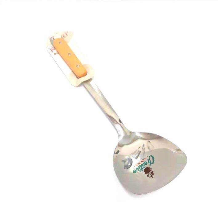 Frying Ladle Stainless Steel Wood Handle Cooking UtensilsTeamKahoy