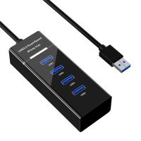 4 Port USB Hub 23CM Line Length Portable USB 3.0 Hub Mini USB Splitter High Speed Multiport Slim Adapter Expander Hub USB Hubs