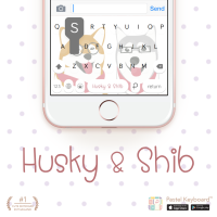 Husky &amp; Shib Keyboard Theme⎮(E-Voucher) for Pastel Keyboard App