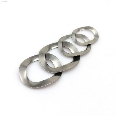 ஐ卐♀ 50X M3 M4 M5 M6 M8 M10 M12 M14 M16 M19 M22 M25 304 Stainless Steel Three Wave Crest Type Spring Washer Gasket for Bearing Shafts