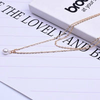 Sweet Simple Double Layer Pearl Collarbone Necklace Charming Womens Choker Chain Pendant Female Fashion New Year Jewelry Gifts