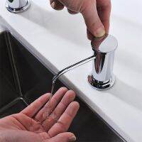 ❉♞™ High Quality Household Polished Chrome Kitchen Sink Soap Dispenser Kitchen Sink Countertop Liquid Pump PP Bottle ABS Sprayer