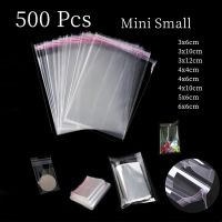 500 pieces/mini small self sealing transparent plastic bags  self-adhesive candy bags  cellophane  pendants  jewelry  gift bags Food Storage  Dispense