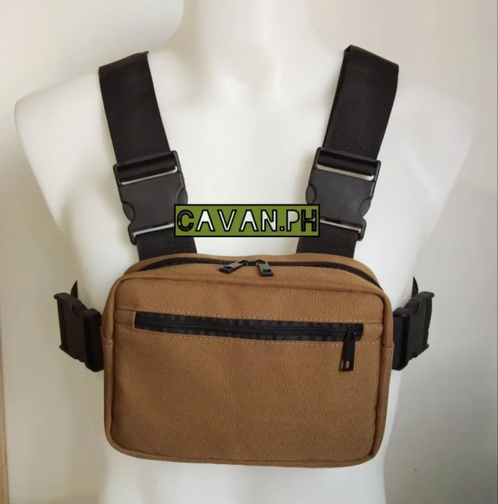 Khaki chestbag motorcycle chest bag tactical chestbag chest rig Lazada PH