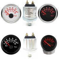 ✷ 10-184Ohm Auto 52mm Oil Pressure Gauges 0-5Bar 0-145Psi Mechanical Oil Pressure Sensors M10x1 NPT1/8 0-10Bar Boat Senders 6-24V