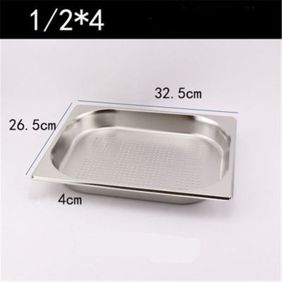 Square hole GN Pan GN tray Kitchen 304 stainless steel 13 12 11 Food pan Chafing Buffet strainer colander hole tray with lid