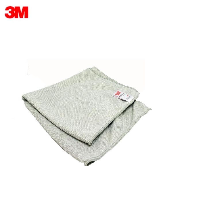 3M Microfiber (1ผืน) ผ้าไมโครไฟเบอร์ 36 x 36 ซม. แบบบาง สำหรับทำความสะอาดทั่วไป