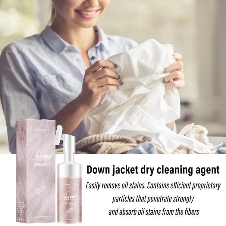 Down Jacket Cleaner Dry Cleaning Agent with a brush head Quick cleaning