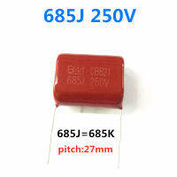 2Pcs CBB ตัวเก็บประจุ685J 250V 685K 6.8UF CBB21 CBB22 250V685K ฟิล์มโพลีโพรพิลีนเมทาลิคตัวเก็บประจุ27มม.32มม