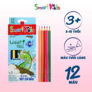 Bút chì màu Smartkids Safari Woodfree 12 24 màu cơ bản cho trẻ từ 3 tuổi