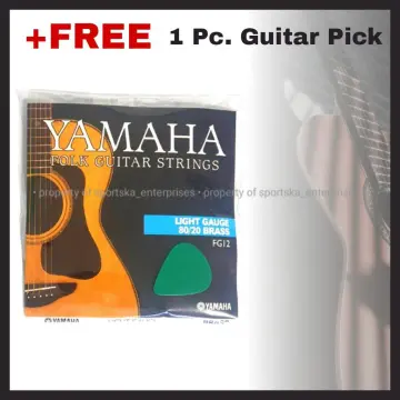 1 Set. Acoustic Folk Guitar Strings YAMAHA FG12 Light Gauge 80