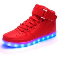 Fashion Hot Sale High-top LED Shoes for Men Sneaker Shoes 4 color