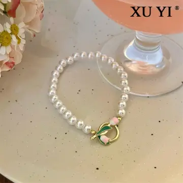 Colorful Tulip Acrylic Hand String Bracelet, Elastic Rope Bracelet - Temu