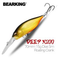 BEARKING 70mm 15g dive 3m magnet weight system New fishing lures minnow crank wobbler quality fishing tackle hooks for fishing