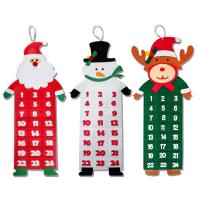 Christmas Advent Calendar with Pockets Felt Santa Advent Calendar with 24 Pockets Wall Hanging Countdown to Christmas Calendar for Christmas Home Decorations Kids Gift handy