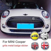 For MINI COOPER S JCW F54 F55 F56 F60 R55 R56 R60 Exterior Auto Accessories Car Front Bumper Grille Metal Logo 3D Badge Sticker