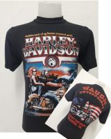 เสื้อยืดฮาเลย์ Harley-Davidson ผ้าบาง50 ผ้ามุ้ง ผ้าบางใส่สบาย สไตล์วินเทจ ป้ายVintage 3D EMBLEM [ S M L XL ]