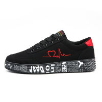 2021 Fashion Women Vulcanized Shoes Sneakers Ladies Lace-up Casual Shoes Breathable Canvas Lover Shoes Graffiti Flats Zapatos