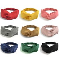 【YF】 2022 Lady hairband Solid color Headband Turban Elastic Head Wrap Women Hair Accessories for Striped Bands C08