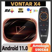 กล่องสมาร์ททีวี X4 VONTAR 11 Amlogic S905X4สูงสุด4GB 128GB 1000M Dual Wifi 4K AV1 60fps กล่องสมาร์ททีวี32GB 64GB