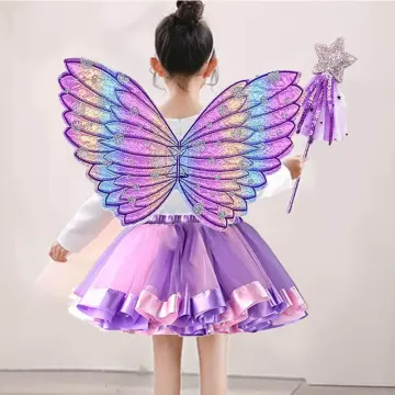 Buy Kids Butterfly Wings Costume for Girls Dress Up Mask - Children  Halloween Fairy Princess Role Play Party Favors (Rainbow 1) Online at Low  Prices in India - Amazon.in