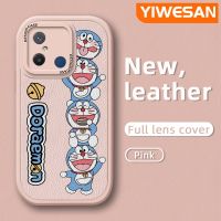 YIWESAN เคสสำหรับ Xiaomi Redmi 12C เคส M5s POCO C55 POCO ลายการ์ตูนโดราเอมอนบางลายดีไซน์ใหม่นุ่มหนังเคสป้องกันกล้องฝาปิดด้านหลังเลนส์เต็มรูปแบบเคสกันกระแทก