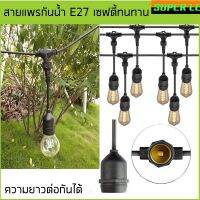 ขายถูก สายไฟระย้า งานมอก.สายแพร ขั้ว E27 สีดำ 5/10 เมตร ใช้สำหรับตอกแต่ง ชุดสายไฟราว ไฟราวปิงปอง (เฉพาะสาย) (ลด++) สายไฟ สายไฟฟ้า อุปกรณ์ไฟฟ้า  สายไฟTHW