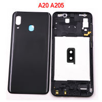 Untuk SM-A205F A205 A20 Samsung Galaxy A205DS Tengah Bingkai Bateri Belakang Pintu Tambah Kamera Kes Perumahan Penuh