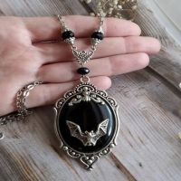 Vintage Fashion Gothic Jewelry Aesthetics Luxury Accessories Ladies Bat Necklace Ladies Halloween Black Jewelry Jewelry