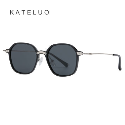 [พร้อมกล่อง] แว่นตาป้องกันแสงสีฟ้าสำหรับผู้ชายและผู้หญิง KATELUO TJ859กรอบแว่นตาย้อนยุค TR90เบาพิเศษ