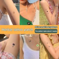 Small Fresh Herbal Juice Tattoo Stickers Non-Reflective Semi-Permanent Waterproof Disposable Cute Small Tattoo Design New 2022 Stickers