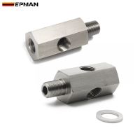 Epman 1/8 "Npt 1/8" Bspt M10น้ำมันเซนเซอร์วัดความดันทีอะแดปเตอร์เทอร์โบท่อน้ำมัน CGQ200มาตรวัดเหล็กกล้าไร้สนิม