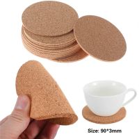 1Pcs Round Natural Cork Plain Coaster Coffee Tea Cup Mat Pad Heat Insulation