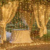 3X1 3X2 3X3 LED Christmas Garland Fairy Light String Lights ผ้าม่านห้องนอนปีใหม่งานแต่งงานตกแต่งวันหยุด Lights