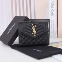 （High end bags） 2023 womens short wallet flip cover tri-fold wallet leather new card bag envelope coin purse thin casual small bag 669 Box packaging