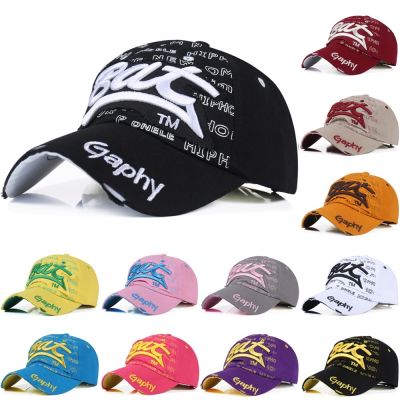 Embroidered Letter Baseball Cap Men Women Peaked Adult Outdoor Sports Sun Hat