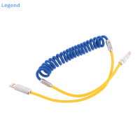 ?【Lowest price】Legend สายชาร์จเร็ว120W สายอลูมิเนียมอัลลอยพับเก็บได้สายข้อมูล USB C สายชาร์จแบบถักตรงกันข้ามอุปกรณ์เสริมโทรศัพท์