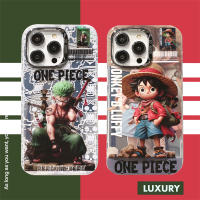 แฟชั่นแบรนด์ยอดนิยมสำหรับ IPhone 15 14 13 12 Pro Max เคสโทรศัพท์มีลายการ์ตูนแบรนด์ใหญ่รุ่น Q ของ Luffy Sauron