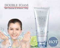 Mistine Double Foam With Cleanser and Whitener โฟมล้างหน้า ดัลเบิ้ล วิธ เคล็นเซอร์ แอนด์ ไวน์เทนเนอร์ 100g.