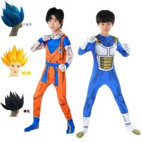 ₪ஐ☒ Super Saiyan Dragon Ball ชุดคอสเพลย์บอดี้สูทชิ้นเดียวเสื้อผ้า Vegeta Goku ชิ้นเดียว dropshipping
