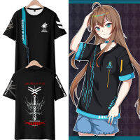 [5สี] INS แฟชั่นเสื้อยืดผู้ชายผู้หญิงท็อปส์ประเดิมอะนิเมะเกม arknights amiya เสื้อยืด