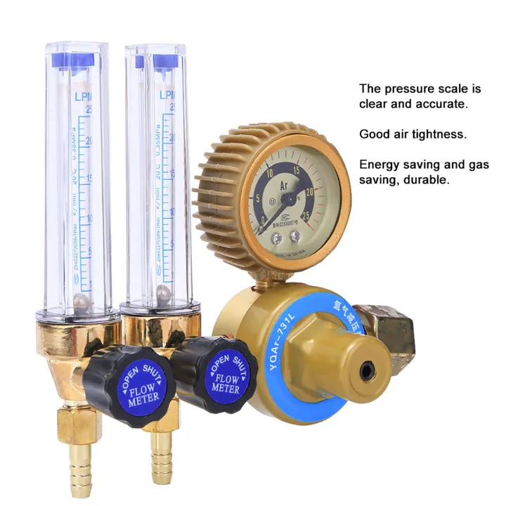 เครื่องปรับแรงดัน-0-25mpa-เครื่องปรับลดแรงดันก๊าซอาร์กอน-double-gauge-meter-อุปกรณ์เชื่อม-สำหรับการเชื่อมอาร์กอน-การตัด