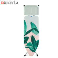 Brabantia โต๊ะรีดผ้าแบบยืนรีด ขนาดหน้ากว้าง 45ซม. ความยาว 124ซม.Ironing Board C, 124x45 cm, Solid Steam Unit Holder- Tropical Leaves