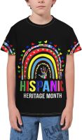 National Hispanic Heritage Month T- Shirt Short Novelty for Boys and Girl