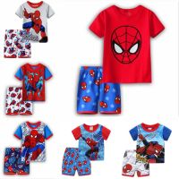 COD SDFGDERGRER COD New Spiderman Kids Pajamas Short Sleeve T-shirt Shorts Set Summer Cool and Breathable Children Casual Homewear n