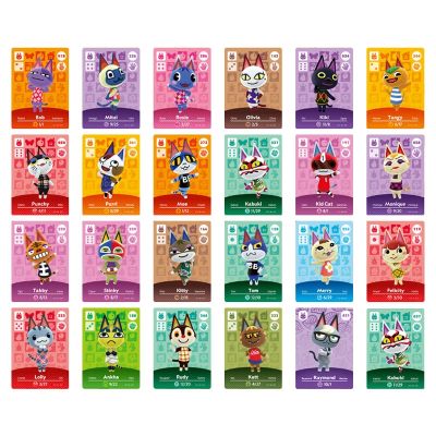 【YF】 New 3x2.2cm [cat] Animal Crossing Game Card Horizons Anime Characters Compatible with Switch / Lite Wii U and 3DS