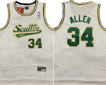 Seattle Supersonics #34 Ray Allen Throwback Jersey Retro