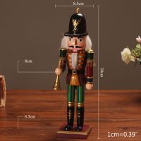 Wooden Nutcracker Soldier Doll Music Box Kids Toy Handicrafts Home Desktop Decoration Xmas Christmas