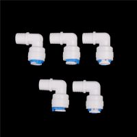 5 Pcs Elbow Quick Connector 1/8 quot; Male Thread 1/4 quot; OD Tube PE Pipe Fitting Hose Aquarium RO Water Filter Reverse Osmosis System